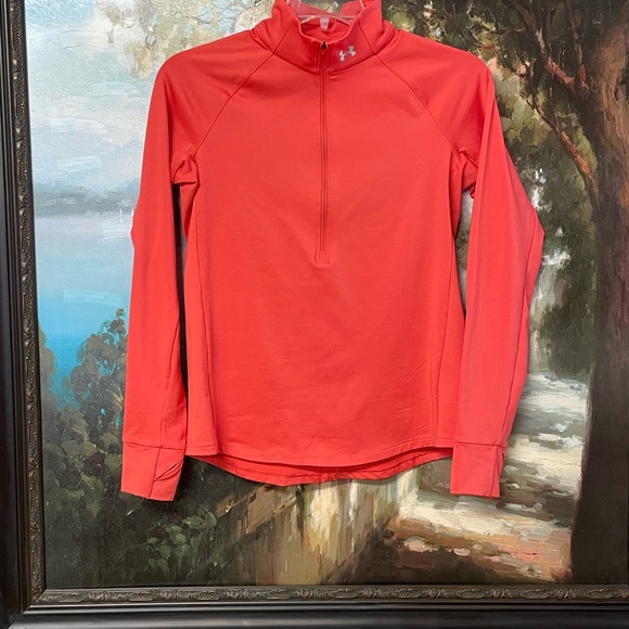 Under Armour Vibrant Coral ColdGear Fitted Top - Picture 12 of 12